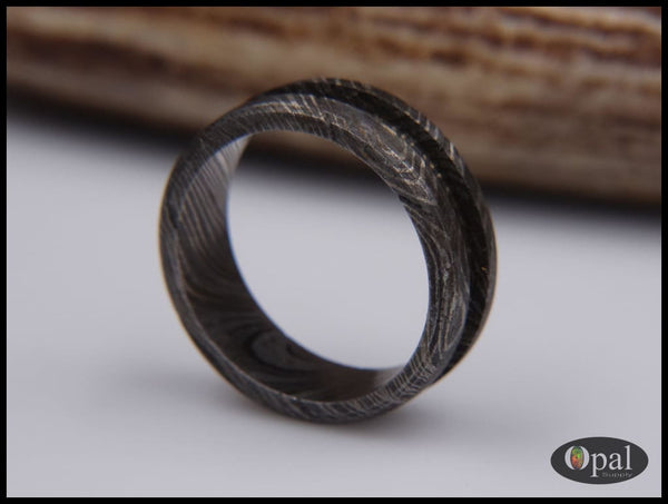 Ring Core Damascus Steel Blank for Inlay-OpalSupply