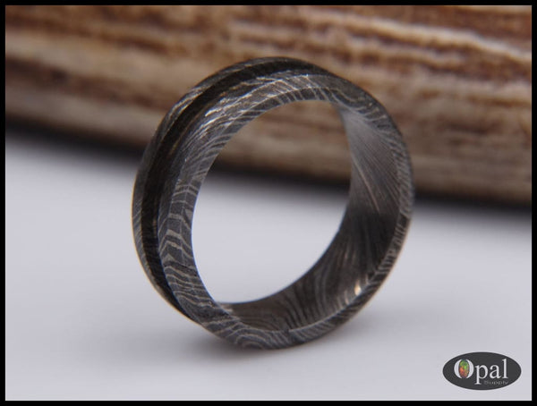 Ring Core Damascus Steel Blank for Inlay-OpalSupply