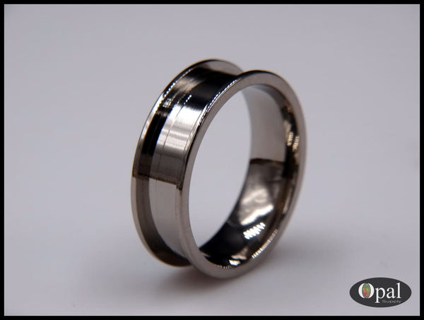 Ring Core Blank Titanium Flat Edge for Inlay