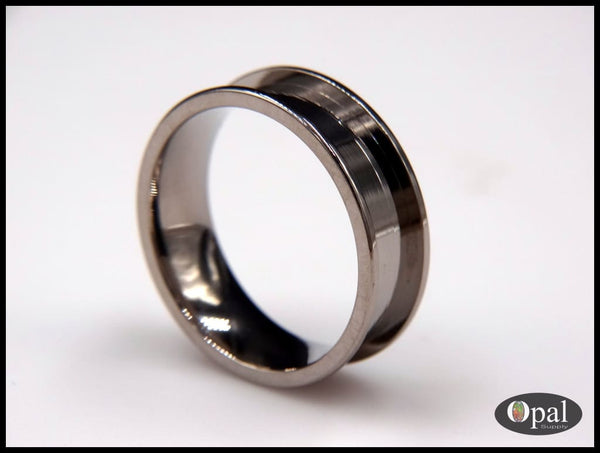 Ring Core Blank Titanium Flat Edge for Inlay