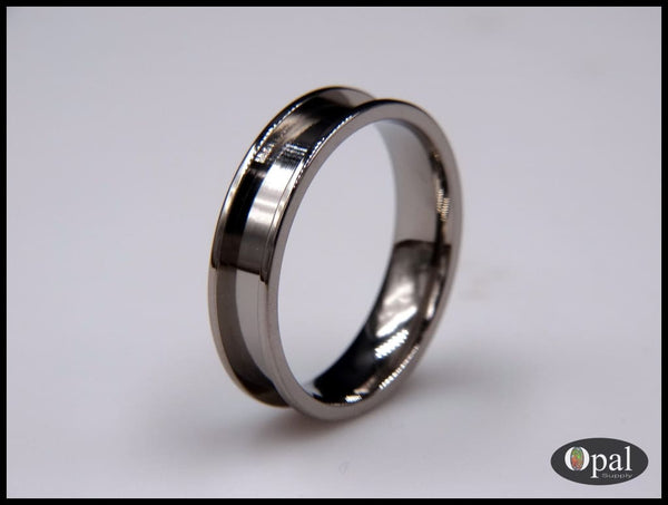 Ring Core Blank Titanium Flat Edge for Inlay