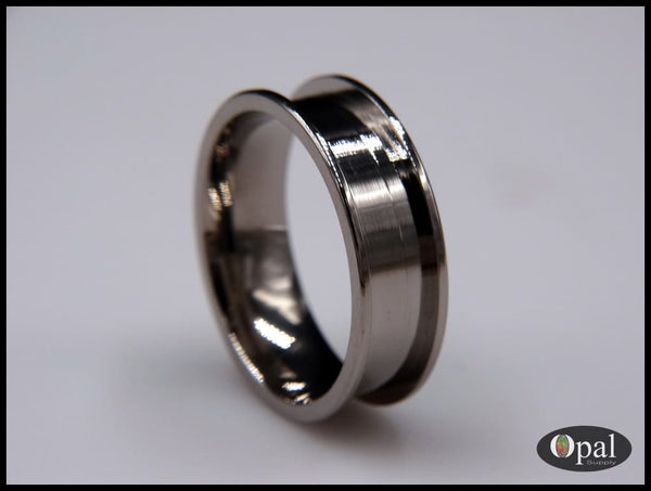 Ring Core Blank Titanium Flat Edge for Inlay