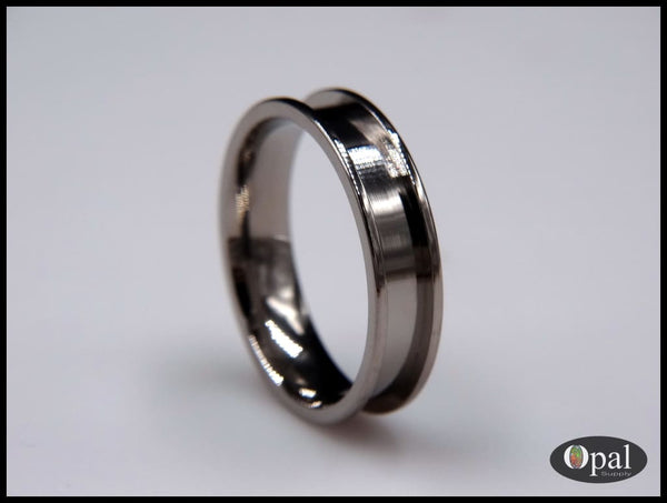 Ring Core Blank Titanium Flat Edge for Inlay