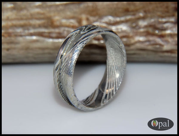 Ring Core Stainless Steel Damascus Blank For Inlay