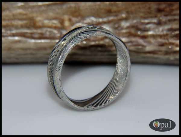 Ring Core Stainless Steel Damascus Blank For Inlay