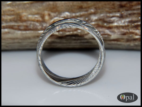 Ring Core Stainless Steel Damascus Blank For Inlay