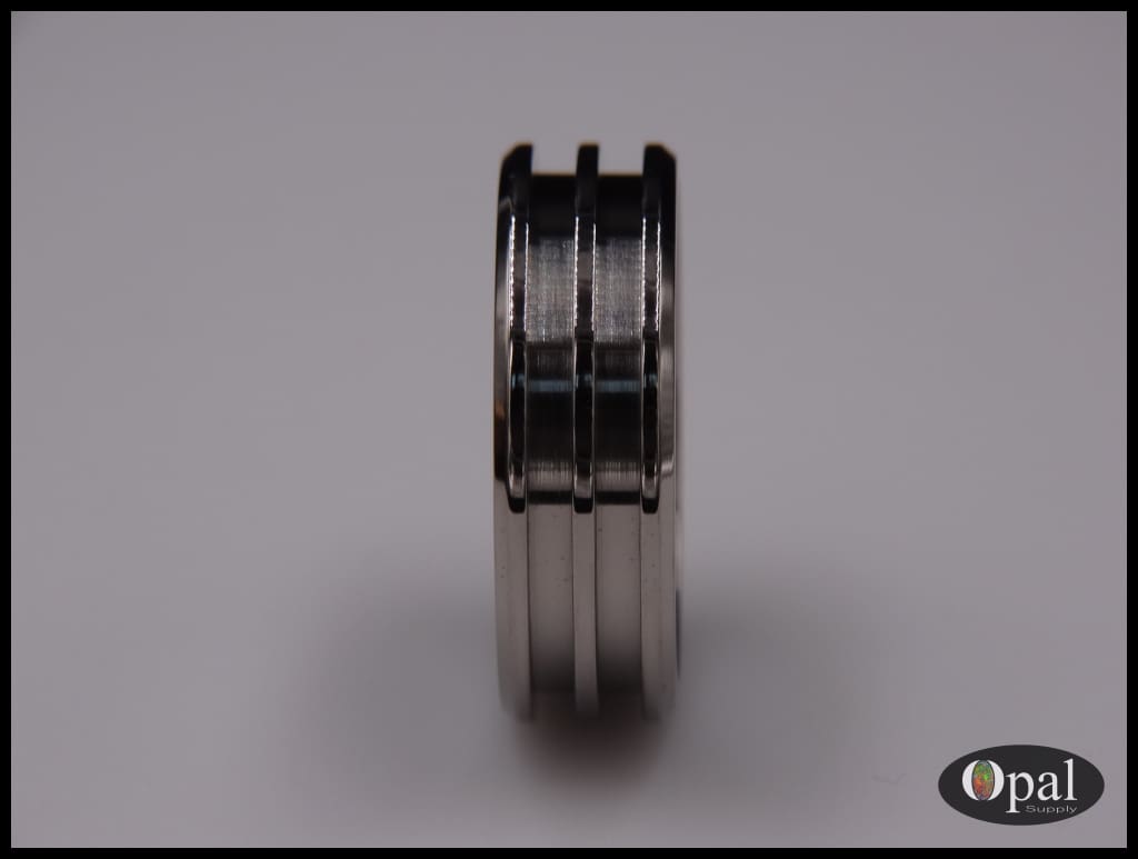 Ring Core Blank Titanium Double Channel for Inlay – Opal Ring Supply