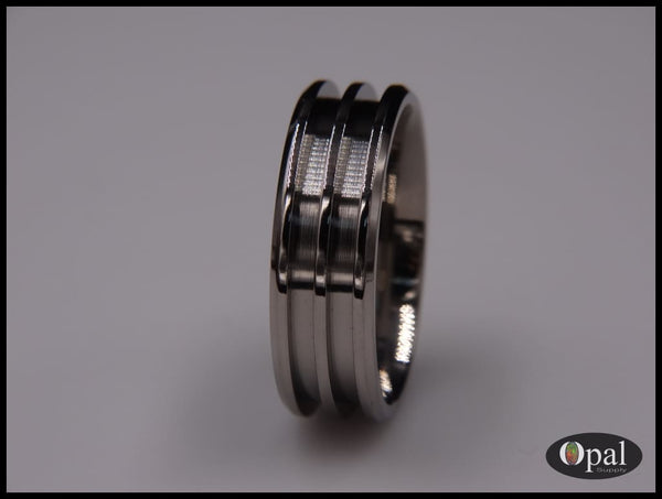 Ring Core Titanium Double Channel Blank For Inlay