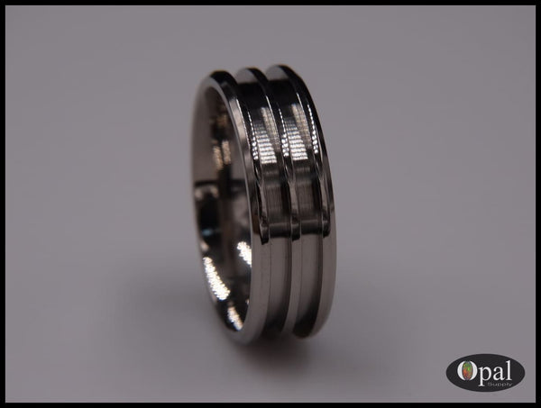 Ring Core Titanium Double Channel Blank For Inlay