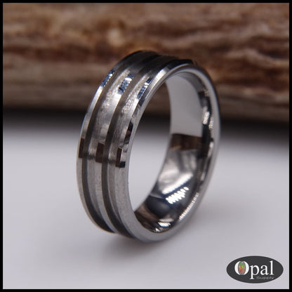 Ring Core Tungsten Carbide Double Channel Blank For Inlay