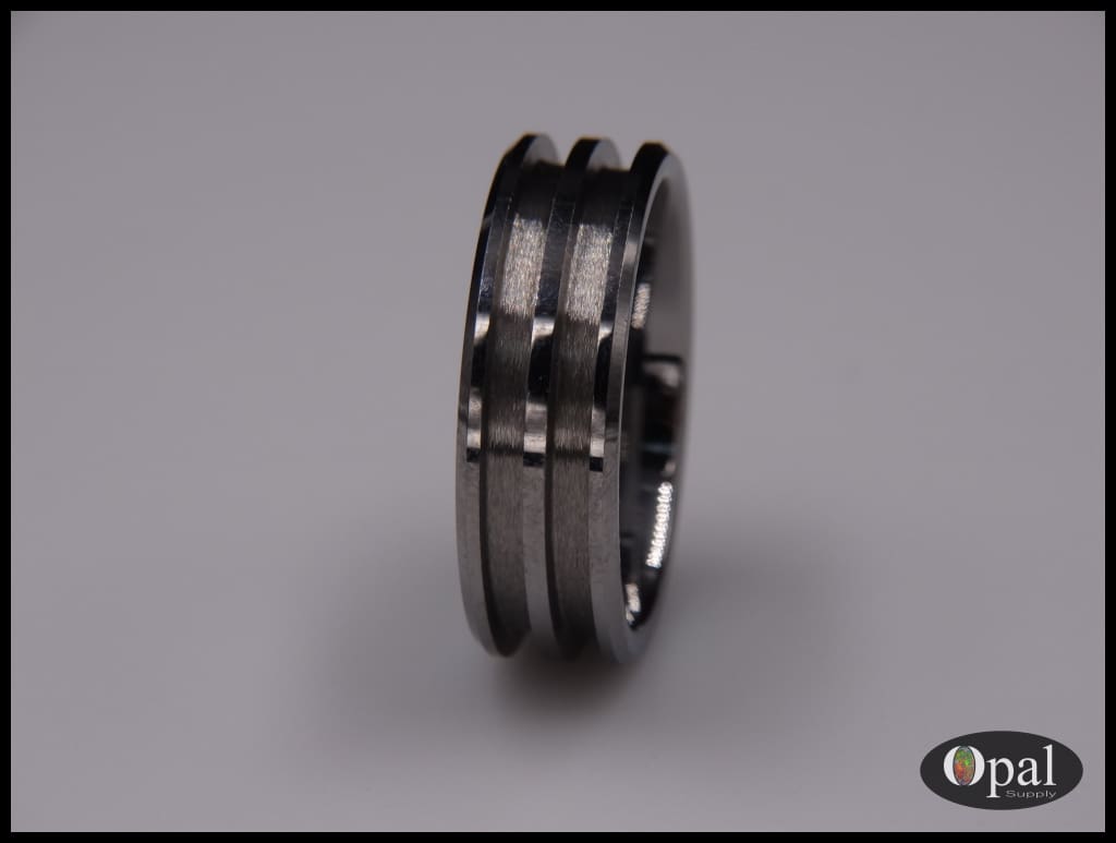 Ring Core Tungsten Carbide Double Channel Blank For Inlay