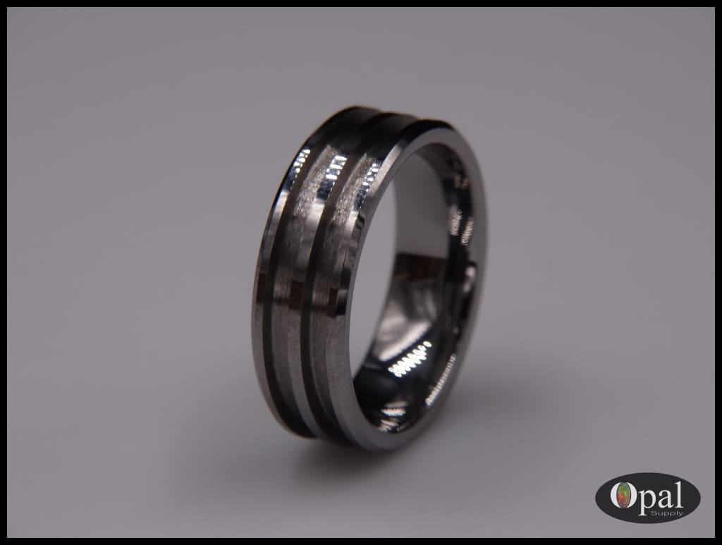Ring Core Tungsten Carbide Double Channel Blank For Inlay