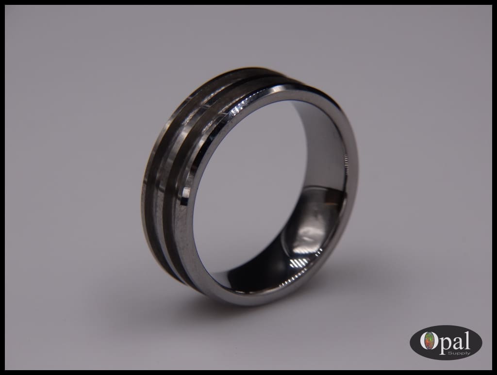 Ring Core Tungsten Carbide Double Channel Blank For Inlay