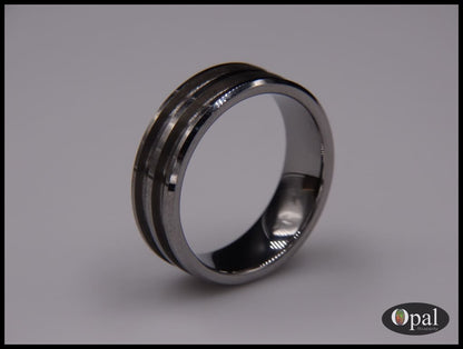Ring Core Tungsten Carbide Double Channel Blank For Inlay