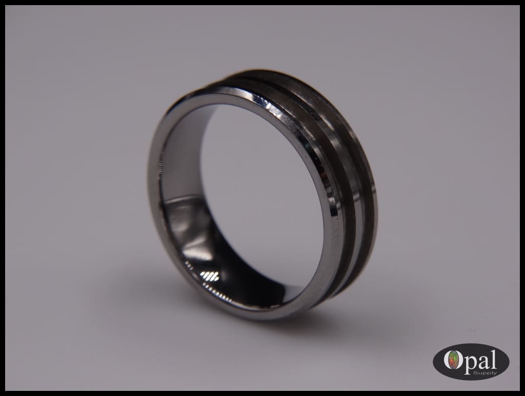 Ring Core Tungsten Carbide Double Channel Blank For Inlay