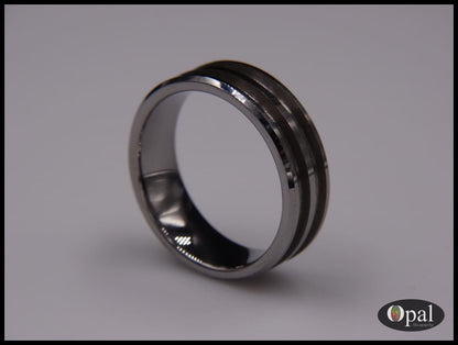 Ring Core Tungsten Carbide Double Channel Blank For Inlay