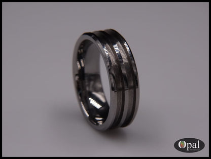 Ring Core Tungsten Carbide Double Channel Blank For Inlay