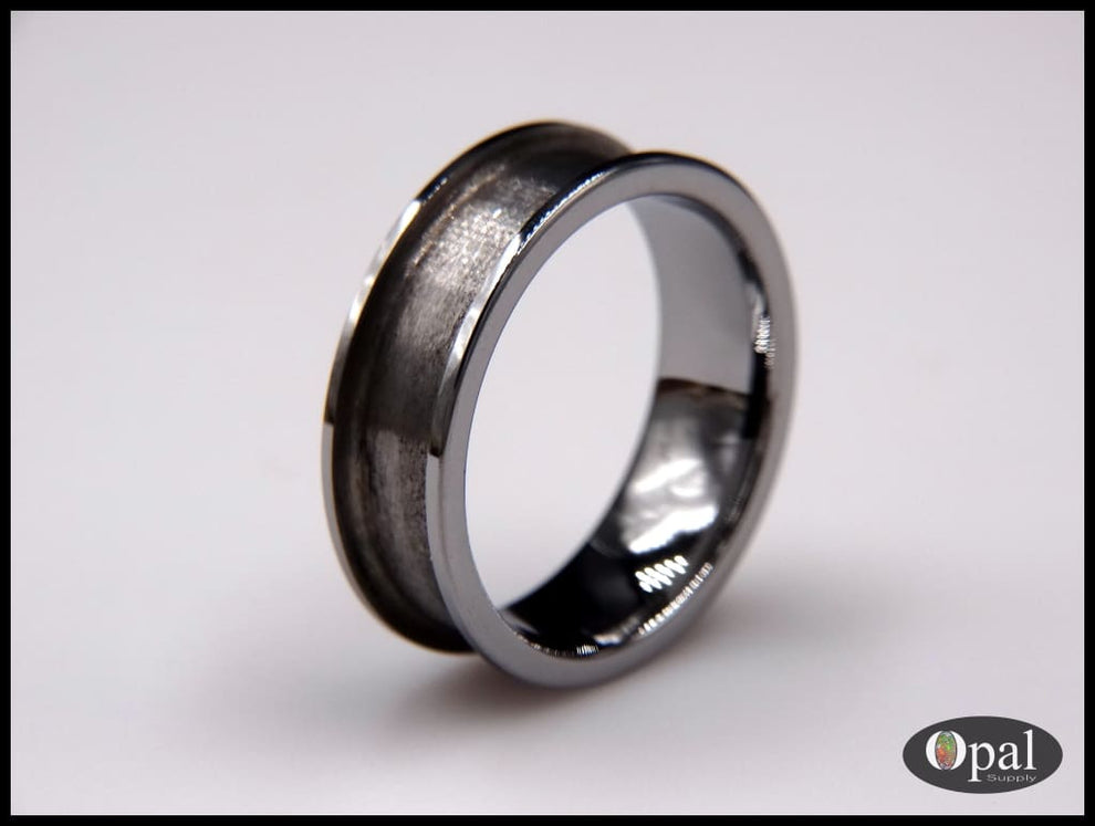 Ring Core Blank Tungsten Carbide Flat Edge for Inlay – Opal Ring Supply